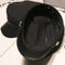 Leather Military Hat  Sailor Hats Flat Top Captain Cap Travel Cadet HatB Hn