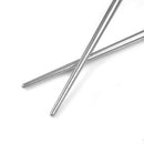 1Pair White Vine Pattern Stainless Steel Chopsticks Tableware Kitchen Flatware.