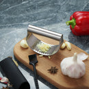 Stainless Steel Curved Garlic Press Crusher Manual Ginger Mincing Masher