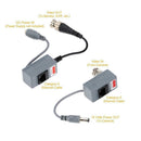 1 Pair Coax BNC Video DC Power RCA Audio Balun Transceiver to CAT5e 6