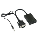 VGA To HDMI Output 1080P HD Audio TV AV HDTV Video Cable Converter Adapter X2U4