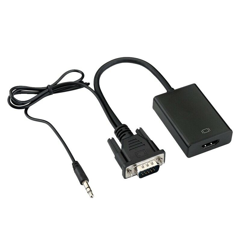 VGA To HDMI Output 1080P HD Audio TV AV HDTV Video Cable Converter Adapter X2U4