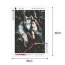 5D DIY Full Drill Diamond Painting Wolf Girl Cross Stitch Embroidery Mosaic