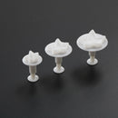 3pcs/set Fondant Tools Ivy Leaf Plunger Cutter Sugarcraft Molds for Cake DecorM&