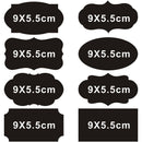 8x Multi Shapes Nice Chalk Black Board Mason Jar Labels Stickers Chalkboard ã€NME