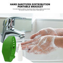 Liquid Soap Wristband Sanitizer Dispenser Holder Bracelet w/Bottle (Green)