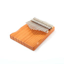 Pine Wood Kalimba Musical Instrument 17 Keys Thumb Finger Piano (Yellow) A
