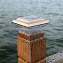 4" LED Solar Sensor Light Pathway Wall Outdoor Landscape Garden Fence Road Lamp