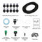 Micro-Flow Drip Watering Irrigation Adjustable Misting Kits System Self Pla
