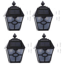 4 Pcs Solar Powered Outdoor Garden Fence Wall Light LED Outdoor Garden Lamp