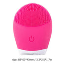 Silicone Facial Cleansing Brush Pore Removal Electric Body Massager (Red)