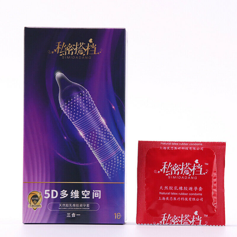 5D Dotted Thread Ribbed Condoms G Point Latex Condoms For Women Contracepti Gw