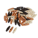 50 Pieces 2 Holes Wooden Horn Toggle Buttons Sewing Clothing Accessories