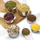 Measuring Cups Set of 7 with 1/8 Cup Coffee Scoop,Stainless Steel Metal Mea