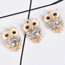 10Pcs/Set Alloy Crystal Owl Charms Pendant Jewelry Findings DIY Making Craft FT