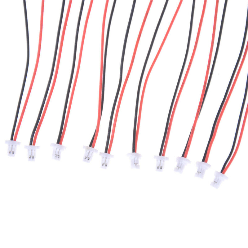 10x Mini Micro JST 1.0 SH 1.0mm 2-Pin Connector Plug With Wires Cables 100MM  Gw