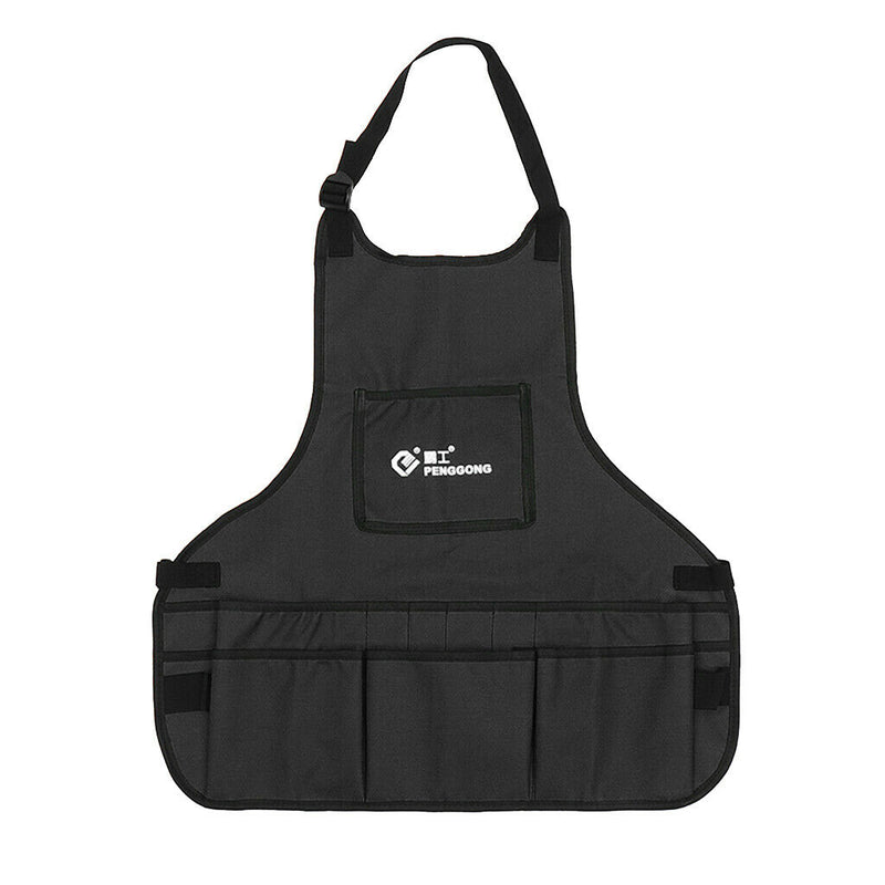 Gardening Apron Multi Pocket Gardeners Handyman Hand Tool Pouch Black