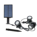 Solar Powered Super Bright 3 Submersible Lamps 18 Leds Projector Light Gard