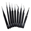 9Pcs Esd Stainless Steel Tweezers Kit Precision Anti-Static Maintenance Too