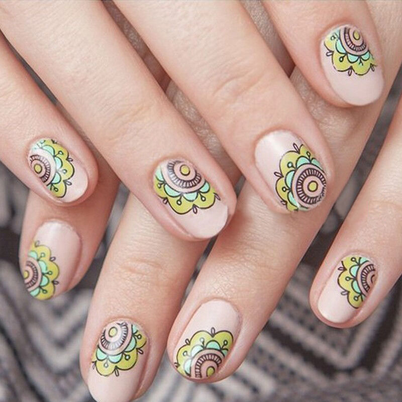 1pcs DIY Manicure Template Nail Art Image Stamping Mandala Print Plate Stamper