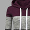 Stitching Women Long Sleeve Hit Color Autumn Leisure Hoodies (Red M) A