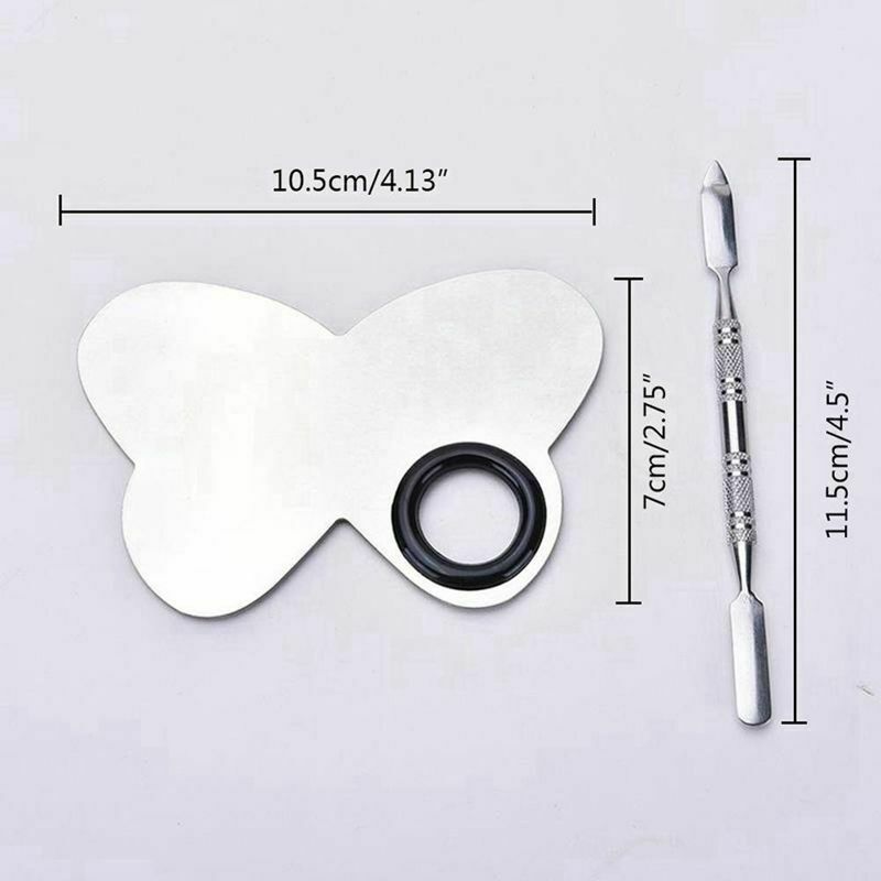 2Pc Butterfly Shape Nail Art, Make-up, Eye Shadow Dappen Dish For Paint Col C2T5