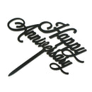 Happy Anniversary Letter Cake Topper Acrylic Xmas Party Cake Decoration TOTO