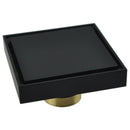 100X100 Shower Drain Black Bathroom Floor Drain Tile Insert Bathroom Access