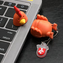 1pc Mini 128M USB Flash Drive Rubber Cute Chicken Shaped Memory Stick USB 2.0