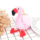 New Fluffy Flamingo Pendant Key Chains Plush Car Bag Key chain  Kw