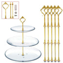 3 Tier golden Cake Stand(5 SETS) Holder,Crown P8T8
