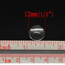 glass cabochons "round" 12 mm diameter in crystal clear - 10 pieces