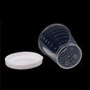 10x 30ml Plastic Lab Test Liquid Measuring Container Cups with Cap  ZAA