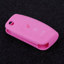 Pink Silicone 3 Button Remote Key Fob Case Cover fit for Ford MK2 Mondeo Kuga Hf