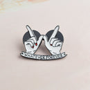 Creative Love Heart Gesture Brooch Badges Unisex Bag Clothing Pins Jewelry