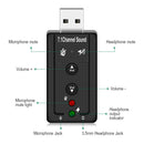 7.1 External PC USB Sound Card 3.5mm AUX Headphone Microphone Audio Adapter