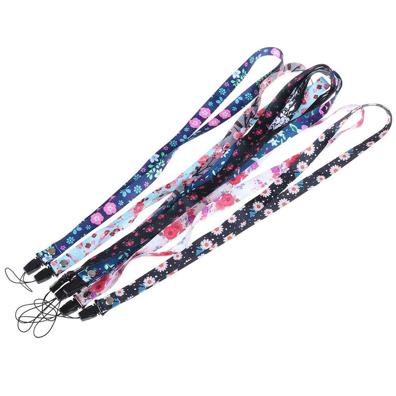 Universal flower mobile phone lanyard badge holder diy hang rope phone straps OZ