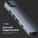 Type-C HUB Converter 5 in 1 4K HDMI 2 5Gbps USB3.0 65W PD Charging RJ45 Adapter