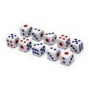 10Pcs Six Sided Square Opaque 10mm D6 Dice Portable Table GameLD Nw