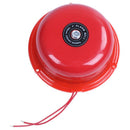 AC 220V 100mm 4 inch Dia Schools Fire Alarm Round Shape Electric Bell Red R8T1