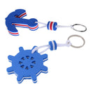 2x Marine Outboard Floating Keyring Sailing Kayak Fishing- Anchor And Rudder