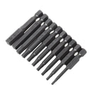 10Pcs Magnetic Hexagon Screwdriver Bit Steel 1/4 Inch Hex Shank Screw Drive