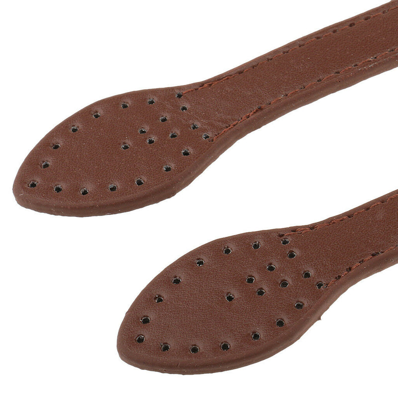 2pcs Handbag Leather Strap Handles Replacement Holder Bag Accessories Brown