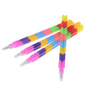 4 pcs/bag Creative rainbow multi-function building block pen pencil 8 knots  Gw
