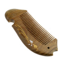 Wooden Green SandalWood Scent Natural Hair & Beard Comb Stylish   Carved