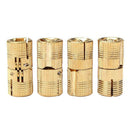 4Pcs 12mm Brass Barrel Invisible Hinge for Cabinet Door Caravan Worktops Si