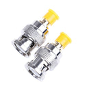 2Pcs BNC male plug to SMA female jack RF adapter connector ME