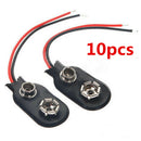 10Pcs 9V 9 VOLT SNAP ON BATTERY CLIP CONNECTOR I-TYPE