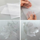Hibiscus Flower PVC Waterproof Anti Oil Frosted Opaque Glass Window Film