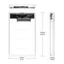 2.5 inch Type-C to SATA Hard Drive Disk SSD HDD Transparent Mobile Enclosure-Box